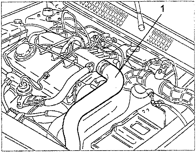 Air flow meter and oil vapour re-circulation pipe