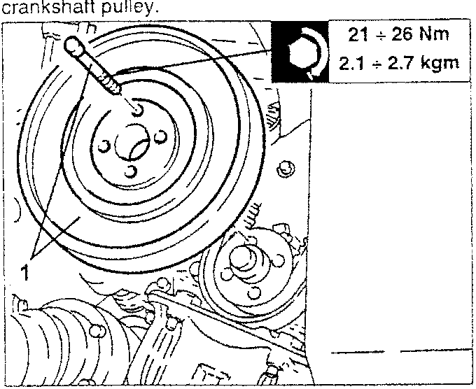 Crankshaft pulley with torque specification