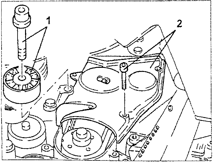 Engine components belt fixed tensioner
