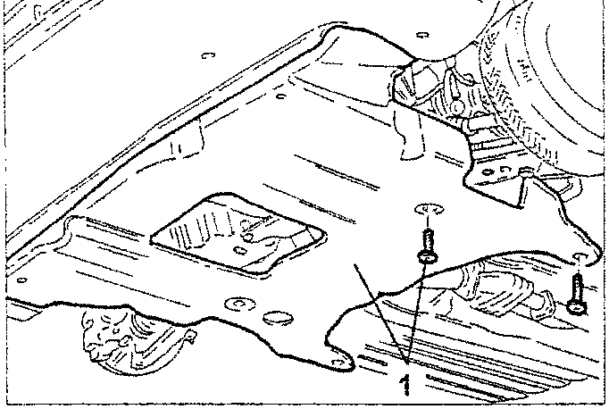 Under engine guard with bolts