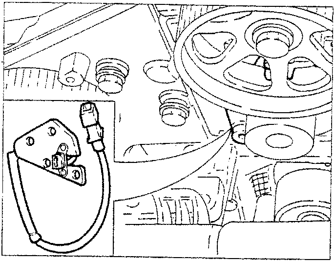 Cam angle sensor with wiring harness