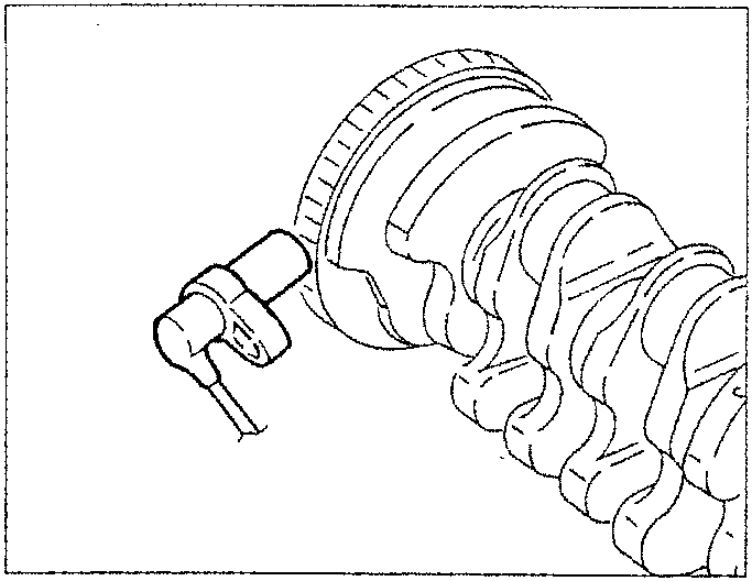 RPM sensor mounted on crankcase