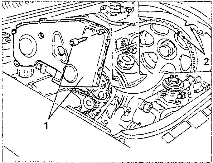 Timing gear belt upper guard removal