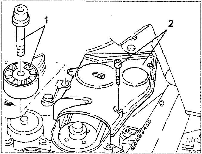 Fixed tensioner and lower guard removal
