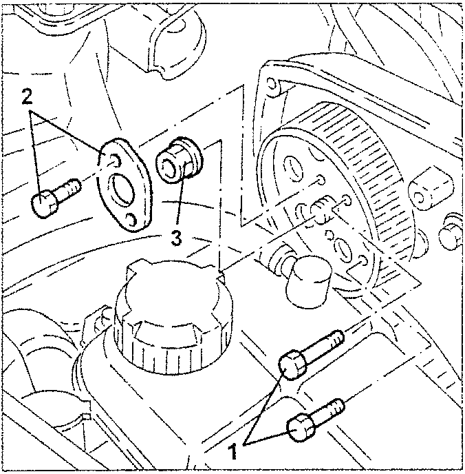Diagram showing pressure pump drive pulley and control pulley