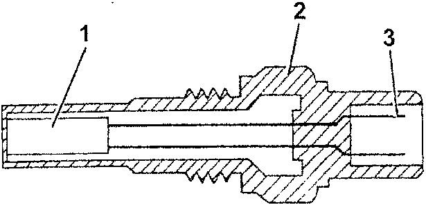 Cross-section of fuel temperature sensor