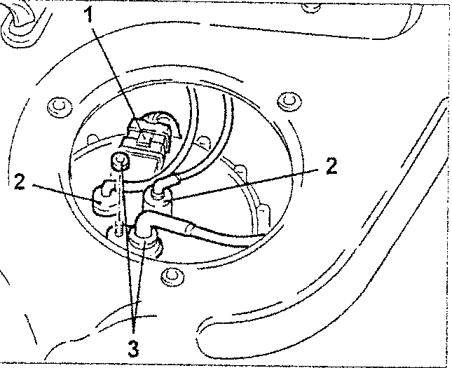 Diagram showing electrical connection, quick couplings, and breather pipe disconnection points on submerged pump assembly