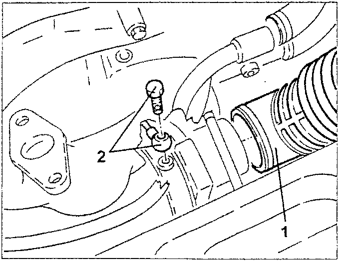 Turbocharger coupling with components 1 and 2