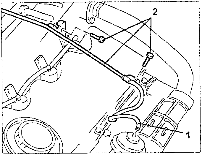 Air box removal: vacuum pipe disconnection