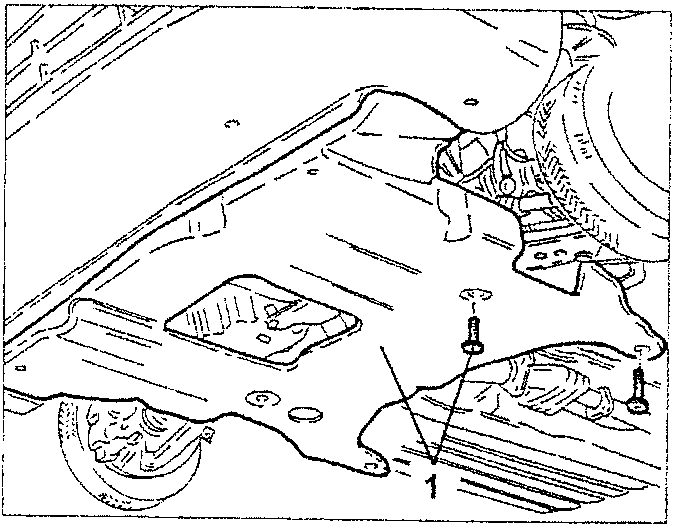 Under engine guard with bolts