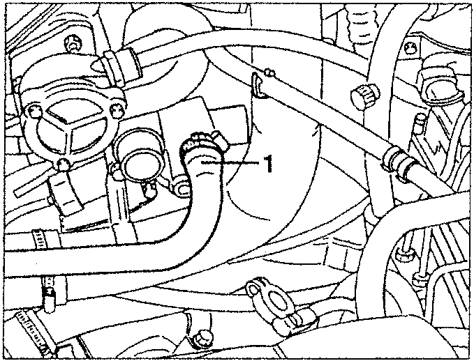 System loading sleeve disconnected from expansion tank to thermostat cup