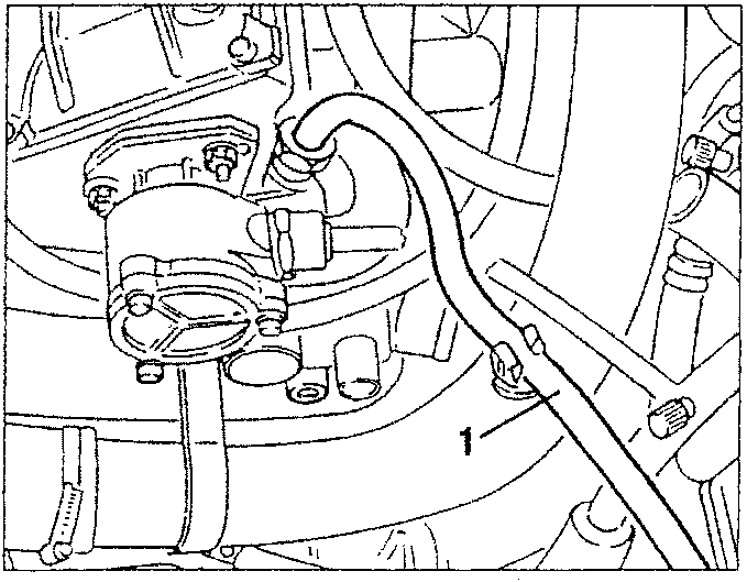 Coolant return pipe disconnected from cylinder head