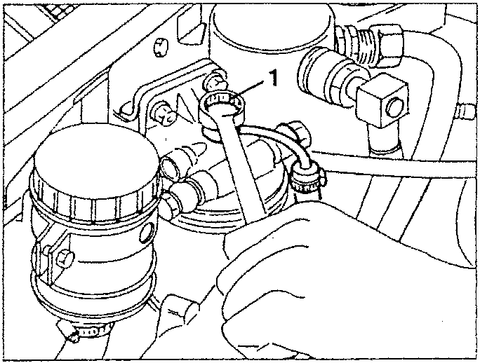 Fuel delivery pipe disconnection from filter