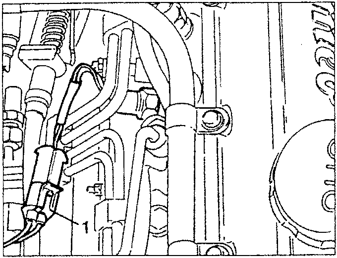 Engine coolant temperature indicator transmitter and max. temperature warning light contact