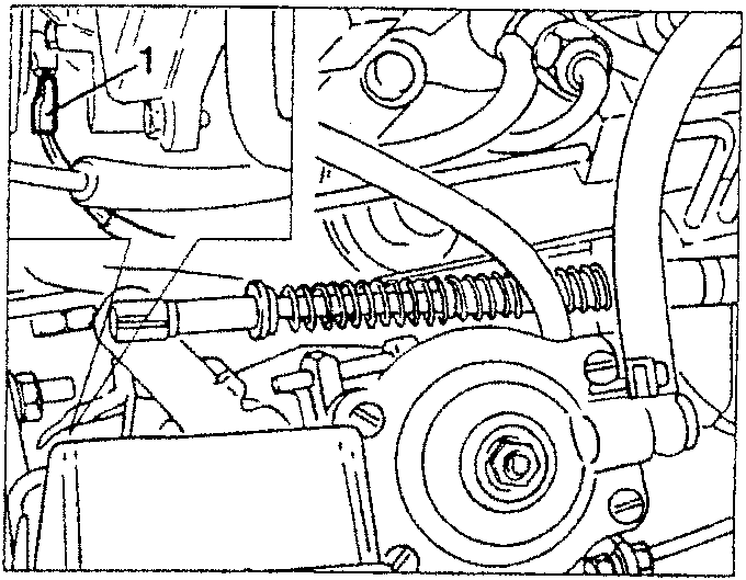 Engine bay showing two electrical connections for air conditioning compressor