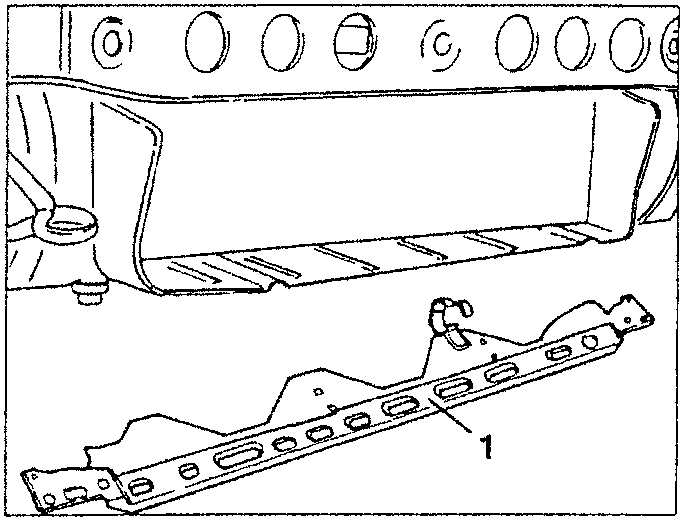 Lower radiator support cross member being removed