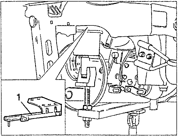 Oil radiator support rod