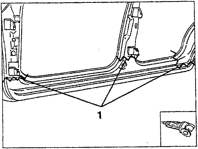 Close-up of underdoor trim being cut with a circular blade saw