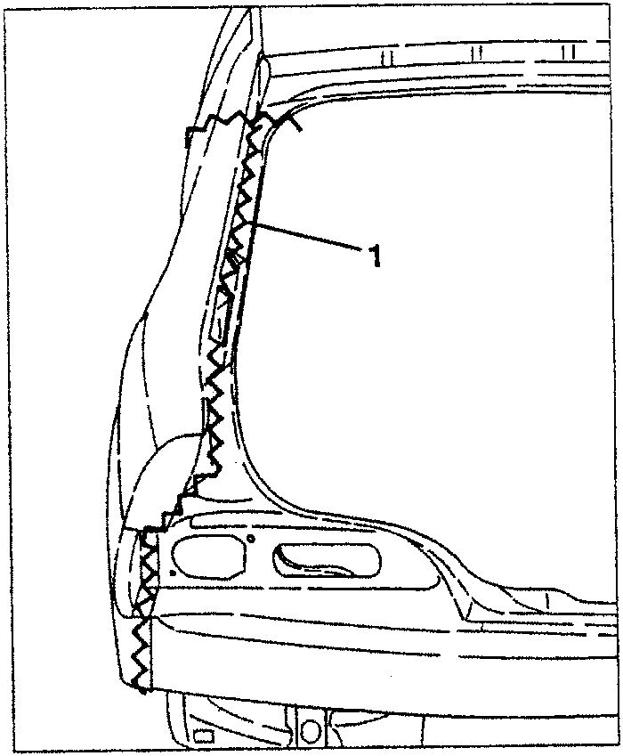Close-up of rear mudguard weld seam