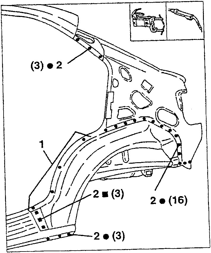 Welding sheet metal piece with spot and MIG welders