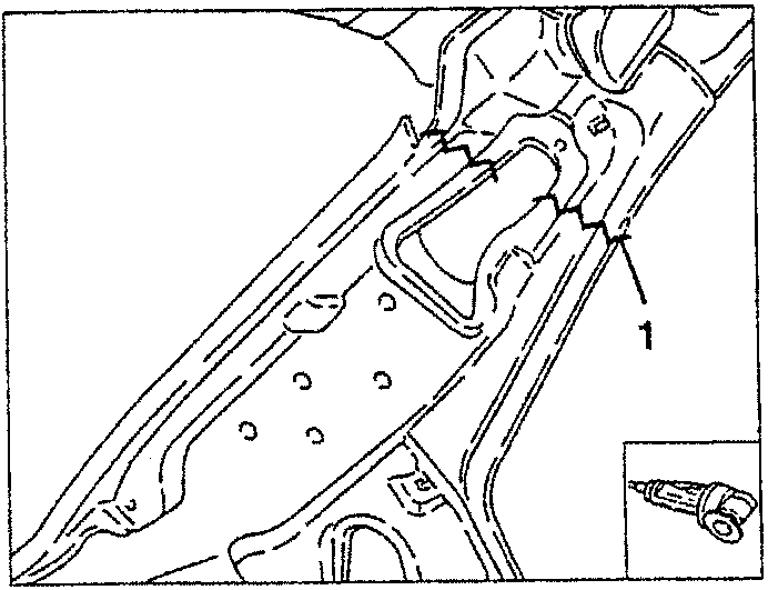 Diagram showing cutting line for removal