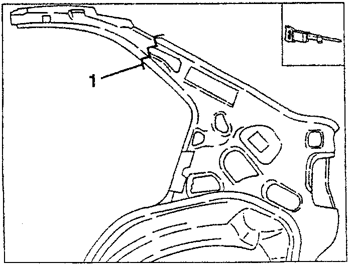 Diagram showing cutting the new inner side frame with a reciprocating saw