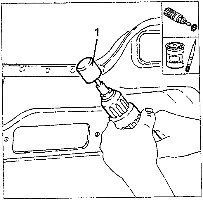 Diagram showing hand using drill to remove welding spots.