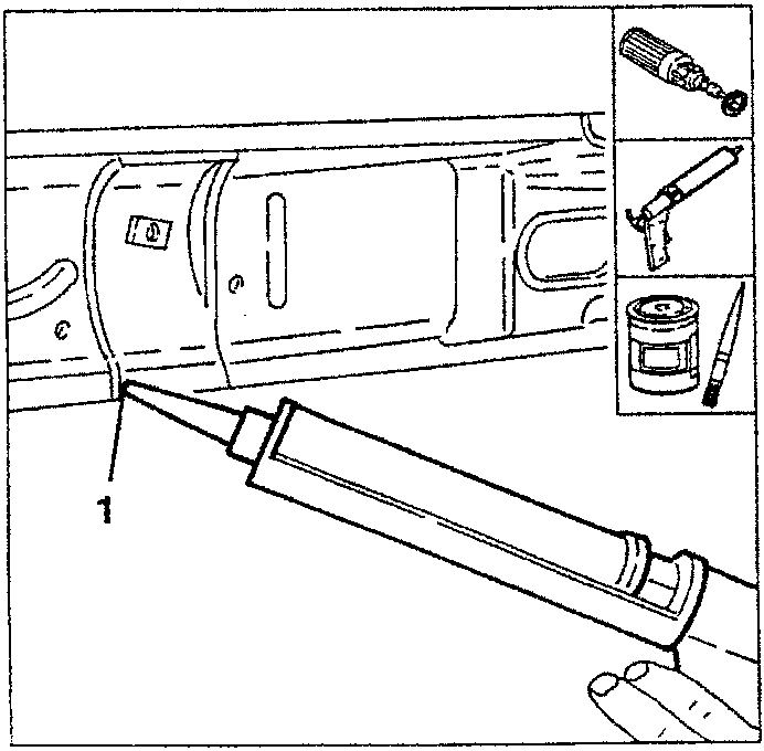 Diagram showing application of electric welding protection using a brush and tube