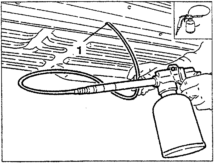 Diagram showing sealant application along underdoor trim joint
