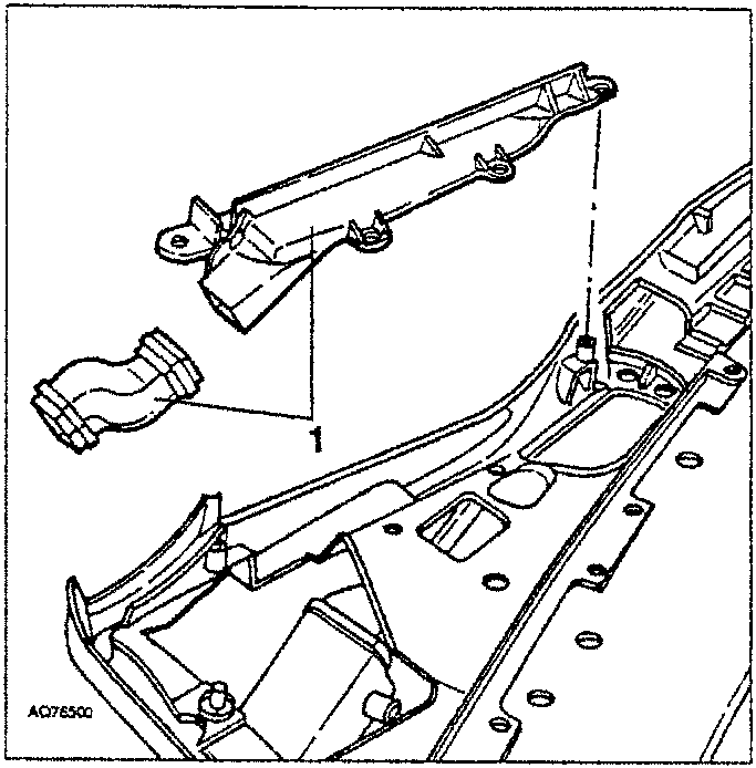 Door window demisting vent disassembly view