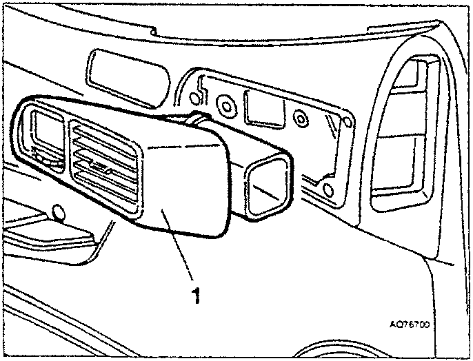 Air flow vent removal view