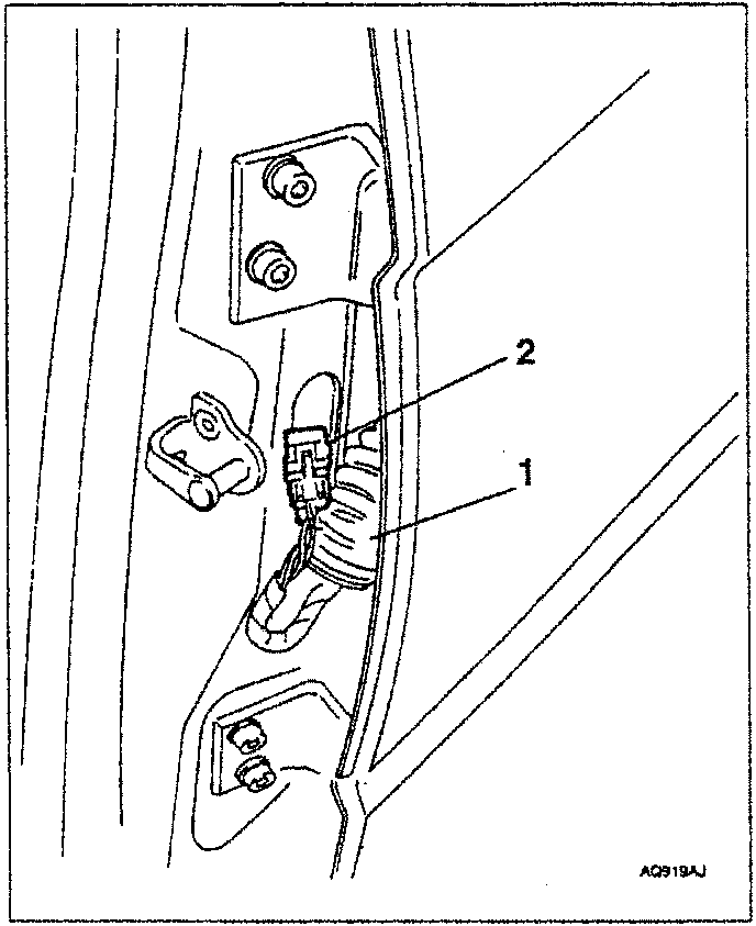 Diagram showing electrical connection and cable sleeve disconnection