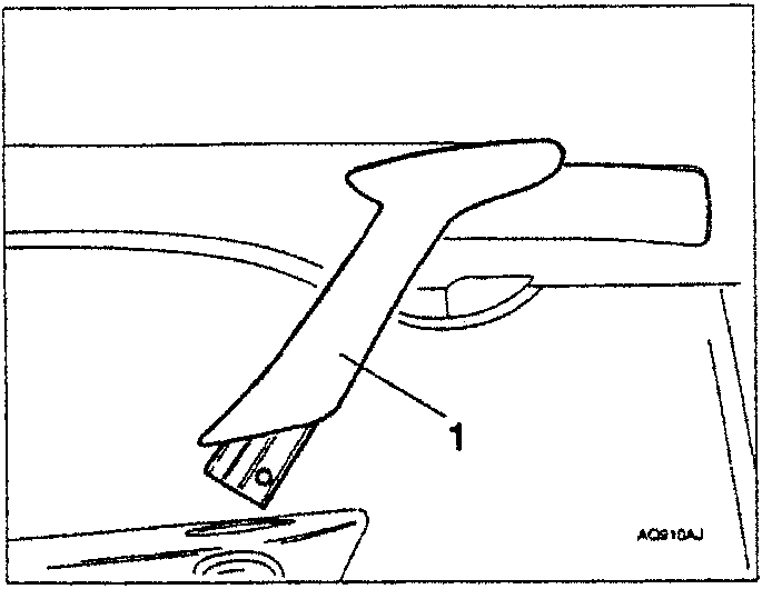 Armrest handle being pulled upwards