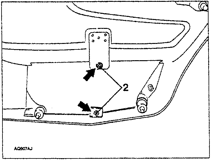 Two screws being slackened on utility compartment