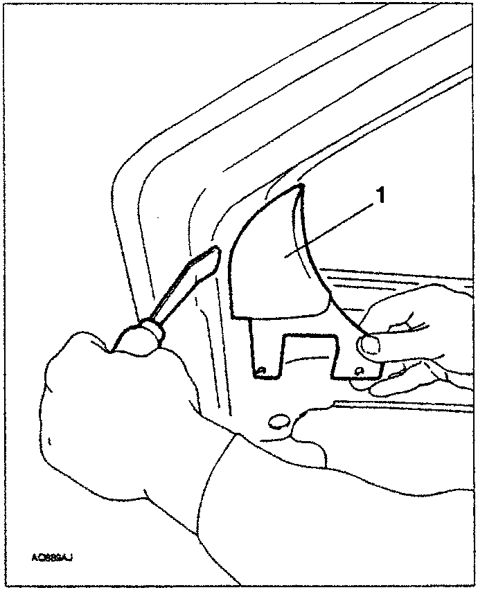 Diagram showing hands using a screwdriver to slacken and remove three screws locking the outer plate, then removing the outer plate.