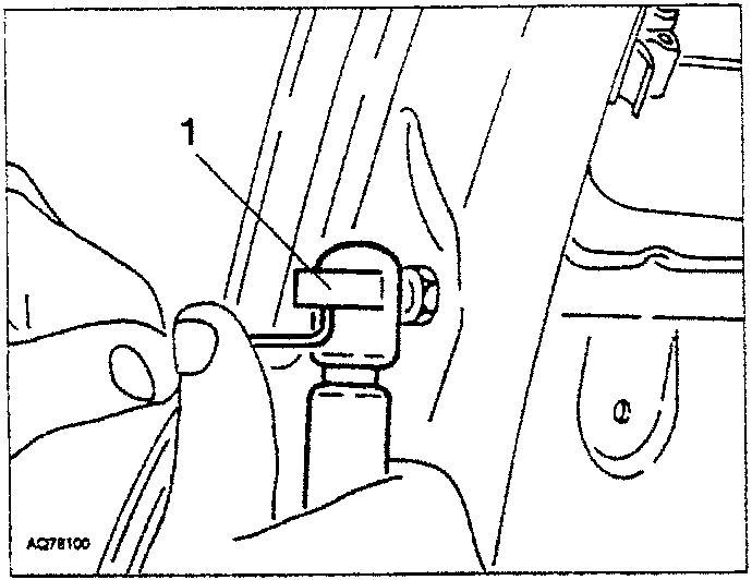 Illustrates hand turning bolt to adjust window regulator mechanism