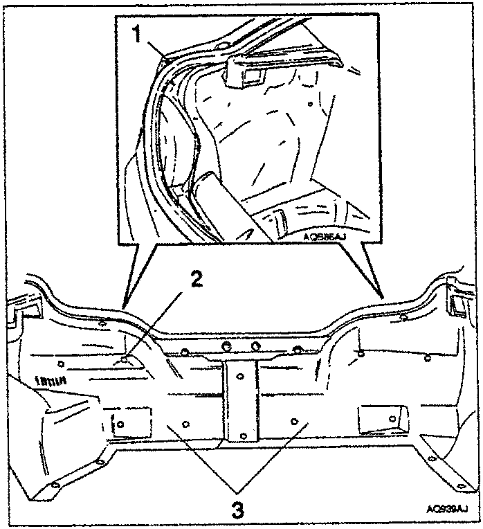 Inner luggage compartment trim being removed