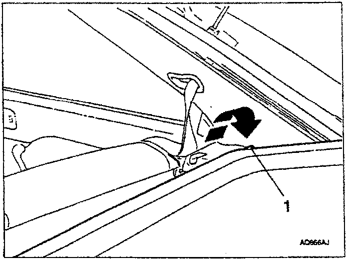 Parcel shelf side fasteners being released