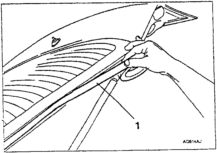 Diagram showing lowering tailgate and slackening wiper arm nut