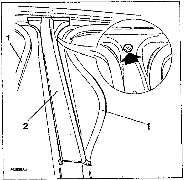 Outer pillar cover guide pin insertion