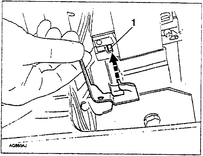 Illustrates hand pulling out ignition switch lock cylinder
