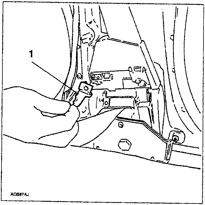 Hand separating inner bracket from retainer pin