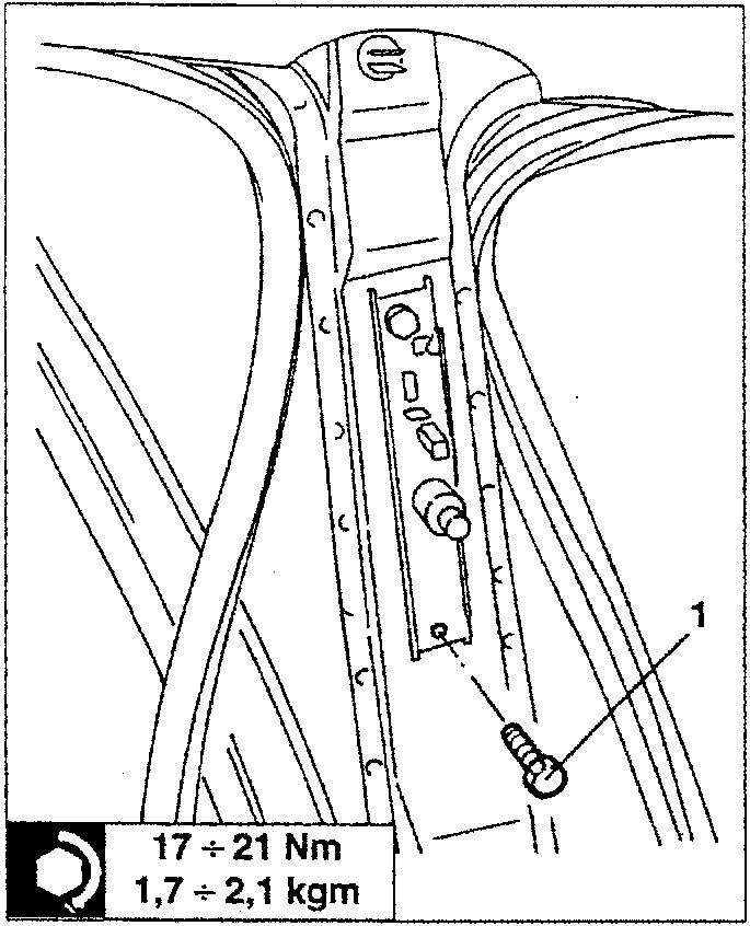 Rear heelboard with screw and torque specification