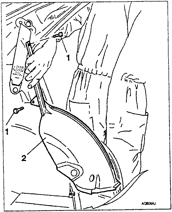 Illustrates removal of fuel filter on vehicle