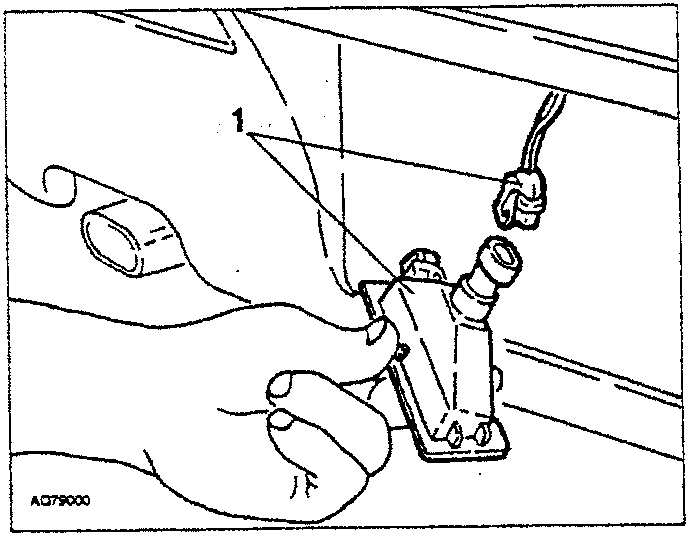 Diagram showing disconnection of number plate light electrical connections