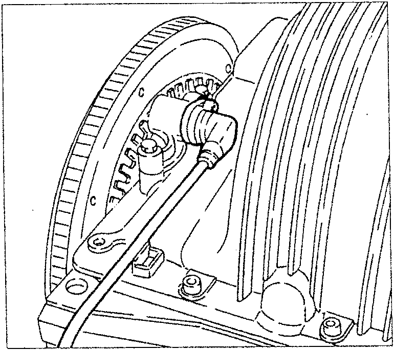 rpm and timing sensor phonic wheel positioned on flywheel