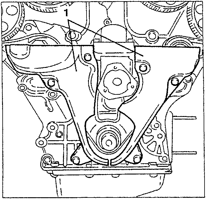 Illustration showing removal of lower timing gear belt guards