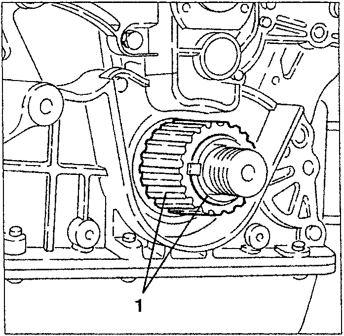 Timing gear drive belt and thrust ring removal