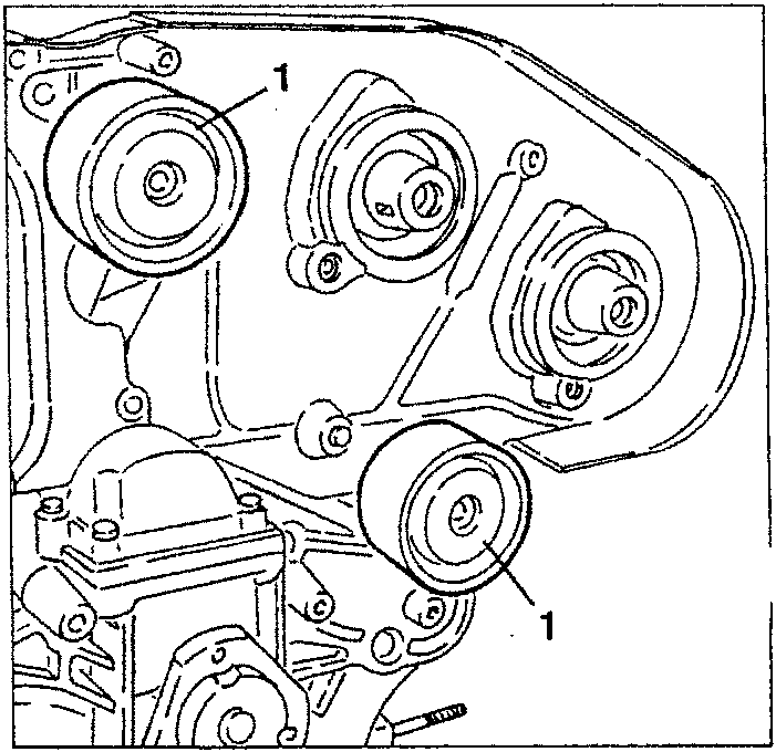 Removing fixed guide pulleys of timing gear drive belt
