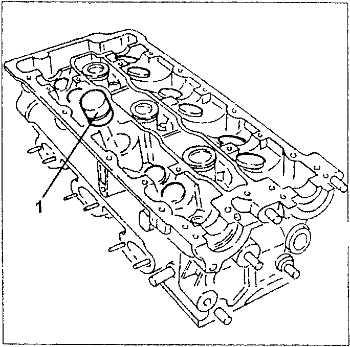 Hydraulic tappet removal view